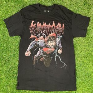 DC Comics black Superman Lightning graphic tee (M)
